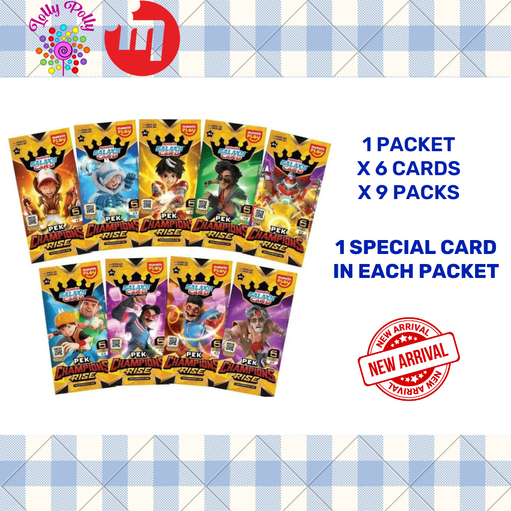 5c7a6f09df914ddb21364c4c8bb5e833.png Monsta Pek Champion Rise – BoBoiBoy Galaxy Card Set (54 Cards or 6 Cards) - Image 1