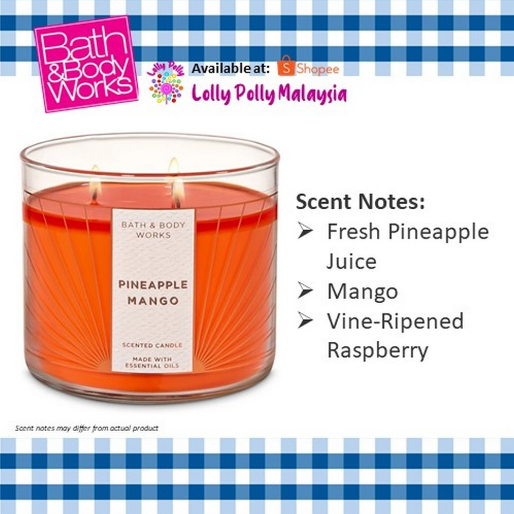 1c0484c73729979ad01152bc281f18d0.jpeg 🔥In Stock🔥 | 💯% Authentic | ✨Lowest Price✨ Bath And Body Works Pineapple Mango 3-Wick Candle - Image 1