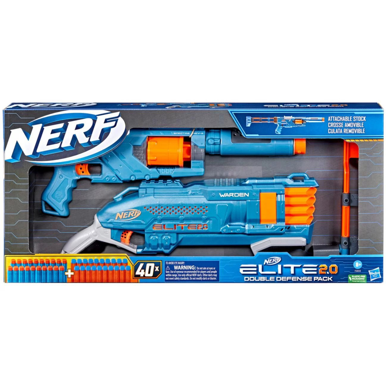 3b007e05c258de38777e7fd0d83a90e9.jpeg 🔥In Stock🔥 | 💯% Authentic | ✨Lowest Price✨ Nerf Elite 2.0 Double Defense Pack Blasters and Darts Set - Image 1