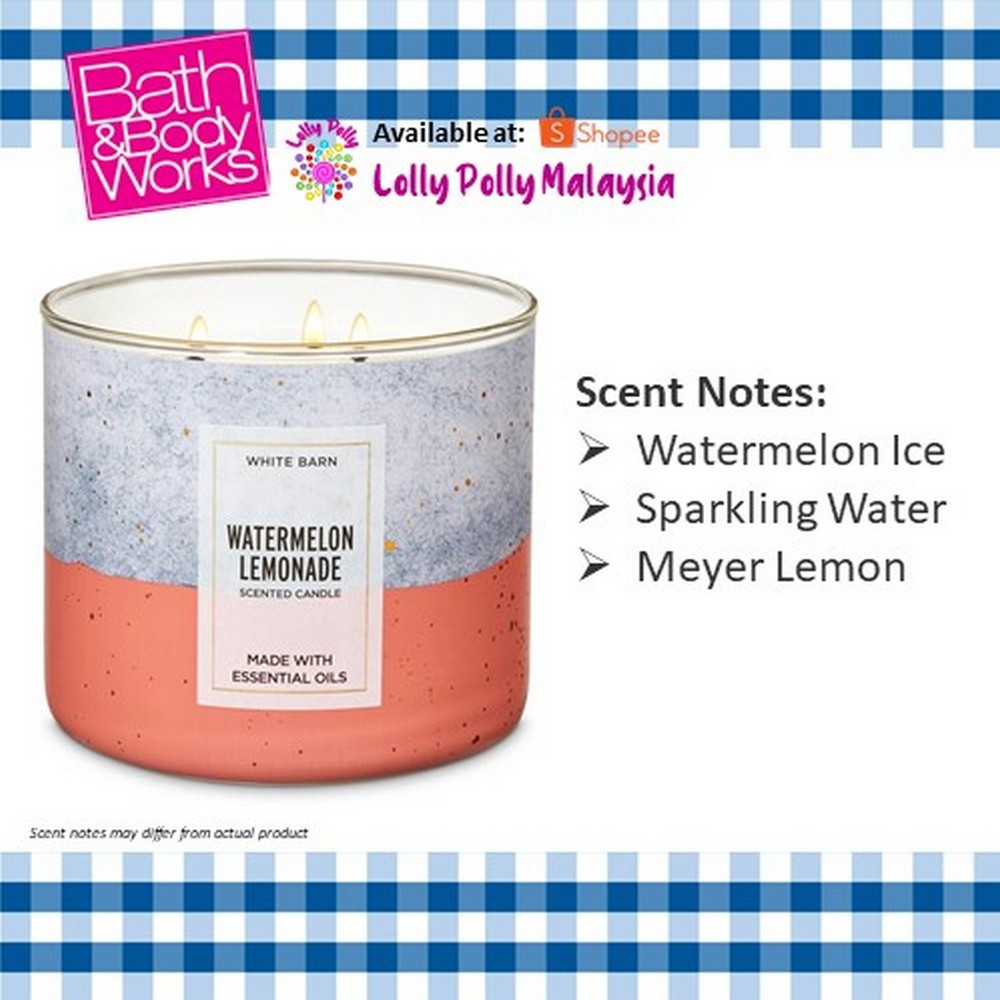 41099252a63de9148354a85c0a079208.jpeg 🔥In Stock🔥 | 💯% Authentic | ✨Lowest Price✨ Bath And Body Works Watermelon Lemonade 3-Wick Candle - Image 1