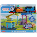 🔥In Stock🔥 | 💯% Authentic | ✨Lowest Price✨ Thomas & Friends Motorized Carly & Sandy Set Fix 'Em Up Friends Track Set (HDY58)