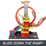 🔥In Stock🔥 | 💯% Authentic | ✨Lowest Price✨ Hot Wheels City Super Loop Fire Station Playset, Track Set With 1 Toy Car (HKX41) - Image 3