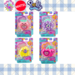 Mattel Polly Pocket Doll & Micro Compact, Keychain And Sticker Sheet, Pet Accessory, Travel Toys (JKC86)
