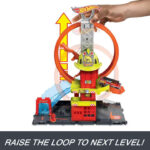 🔥In Stock🔥 | 💯% Authentic | ✨Lowest Price✨ Hot Wheels City Super Loop Fire Station Playset, Track Set With 1 Toy Car (HKX41) - Image 4