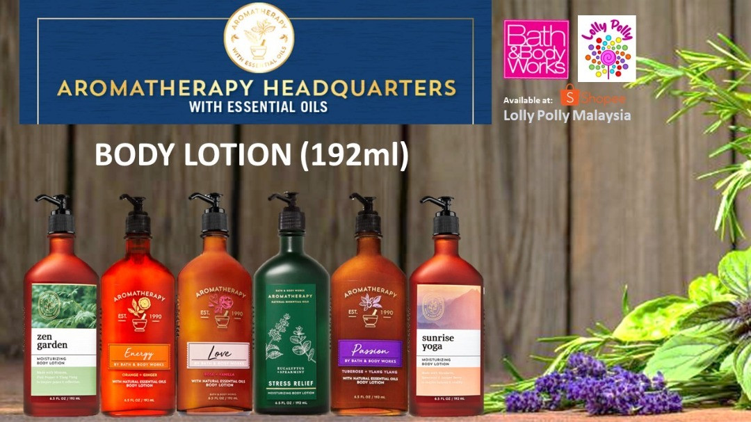 7402a97cfbd6d57f952af351dfdccc9e.jpeg 🔥In Stock🔥 | 💯% Authentic | ✨Lowest Price✨ Bath and Body Works Aromatherapy Body Lotion (Energy/Love/Stress Relief/Passion/Sleep/Inspire/Zen Garden/Sunrise Yoga) - Image 1