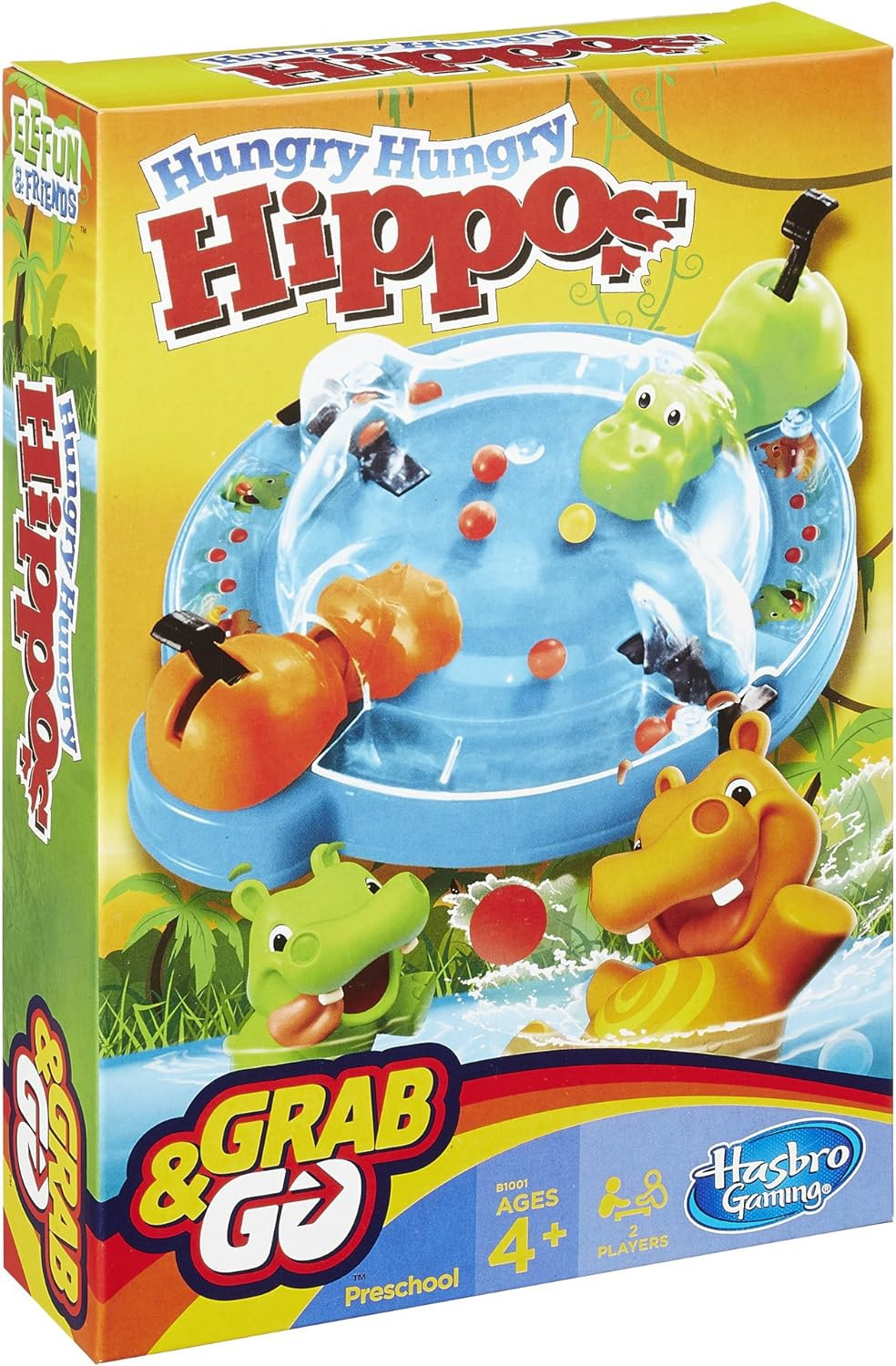 78efc0036e4d104b1ff0b1a523d94a4e.jpeg Hasbro Gaming Elefun & Friends Hungry Hungry Hippos Grab & Go Game - Image 1