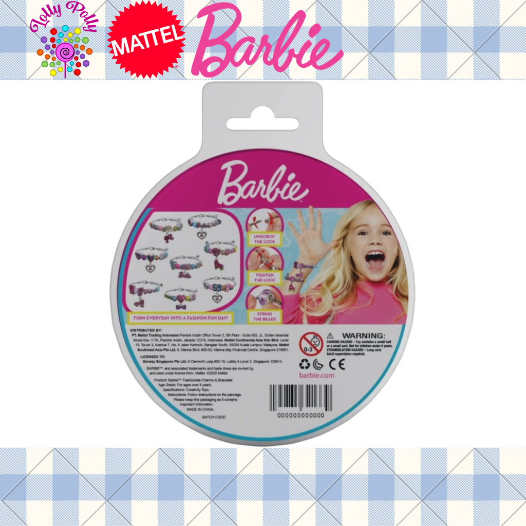 Barbie Fashionista Charms And Bracelet (JML59)