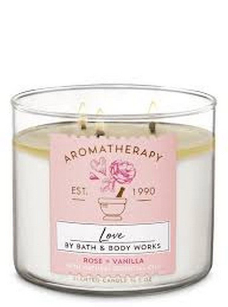 9165e6f392a683e75d6766291a3818aa.jpeg 🔥In Stock🔥 | 💯% Authentic | ✨Lowest Price✨ Bath And Body Works Aromatherapy Love Rose Vanilla 3-Wick Candle - Image 1