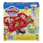 🔥In Stock🔥 | 💯% Authentic | ✨Lowest Price✨ Play-Doh Kitchen Creations Sushi Play Food Set with 9 Play-Doh Cans