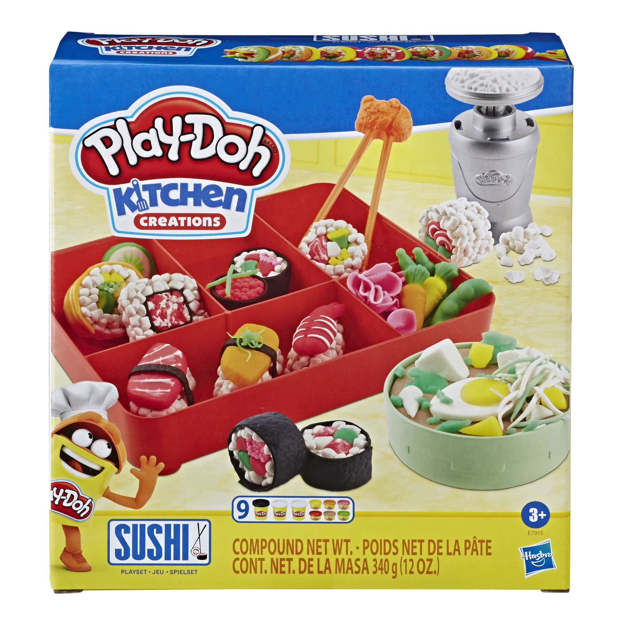 a332c7d1f4c20a0c510fcad9ce1dd509.jpeg 🔥In Stock🔥 | 💯% Authentic | ✨Lowest Price✨ Play-Doh Kitchen Creations Sushi Play Food Set with 9 Play-Doh Cans - Image 1