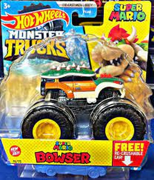 aaf454b1c18ede37b661d52c1ae73904.jpeg 🔥In Stock🔥 | 💯% Authentic | ✨Lowest Price✨ Hot Wheels Monster Trucks 1:64 Collection - Bowser - Image 1