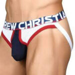 🔥In Stock🔥 | 💯% Authentic | ✨Lowest Price✨ Andrew Christian Almost Naked Retro Mesh Brief Jock - Navy White - Image 2