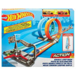 🔥In Stock🔥 | 💯% Authentic | ✨Lowest Price✨ Hot Wheels Double Loop Dash Playset Fold and Go Racetrack