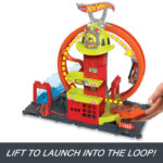 🔥In Stock🔥 | 💯% Authentic | ✨Lowest Price✨ Hot Wheels City Super Loop Fire Station Playset, Track Set With 1 Toy Car (HKX41) - Image 5